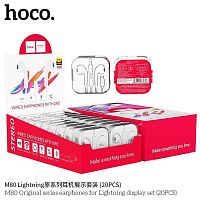 Наушники внутриканальные HOCO M80 Original, 8 pin, 1.2 м, цвет: белый (1/30/300)