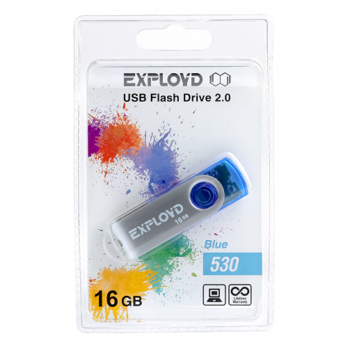 Флеш-накопитель USB  16GB  Exployd  530  синий (EX016GB530-Bl) фото 8