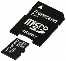 MicroSD  32GB  Transcend Class 10  UHS-I (300x) + SD адаптер