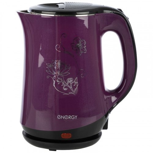 Чайник ENERGY E-265 (1,8 л, диск) фиолетовый, двойной корпус фото 2