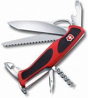 Нож перочинный Victorinox RangerGrip 79, 130 мм., 12 функций, красный/чёрный (карт. коробка) (0.9563.MC)