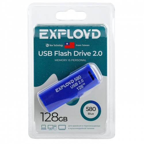 Флеш-накопитель USB  128GB  Exployd  580  синий (EX-128GB-580-Blue) фото 5