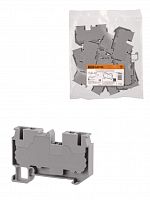 Зажим клеммный безвинтовой ЗКБ быстрого зажима 6 мм2 40А серый (Ph-C PT 6) TDM (10/320)