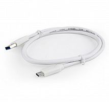 Кабель Bion  USB 3.0 AM to Type-C cable (AM/CM), 1 m, white. 5 Гбит/с .  3A (36W) [BXP-CCP-USB3-AMCM-1M-W] (1/300)