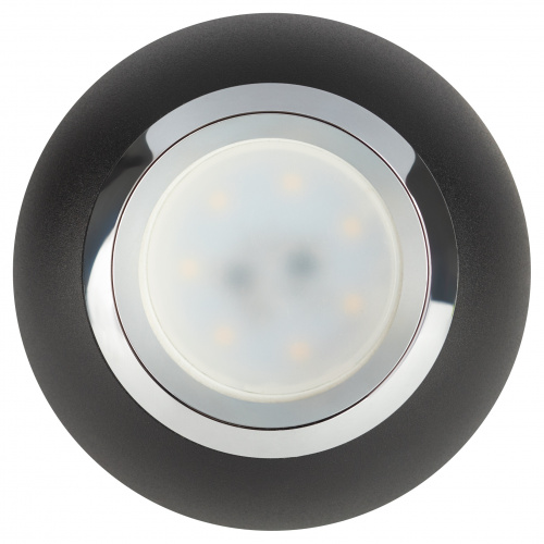 Светильник ЭРА потолочный подвесной PL32 BK/CH MR16 GU10 круг черный, хром (1/50) (Б0061380) фото 4