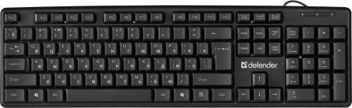 Клавиатура проводная DEFENDER Element HB-520, USB, чёрная (1/20) (45522) фото 2