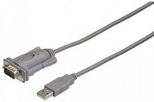 Адаптер Hama 00053325 USB A(m) COM 9pin (m) 1.8м серый
