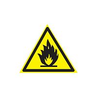 Наклейка REXANT знак пожарной безопасности «Пожароопасно» 150х150х150 мм (5/100)