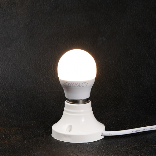 Лампа светодиодная REXANT Шар (GL) 9,5 Вт E27 903 лм 2700 K теплый свет (1/10/100) (604-039) фото 2