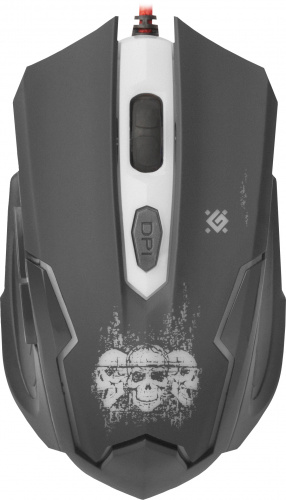 Мышь DEFENDER Skull GM-180L, USB, проводная, игровая, 6 кнопок, черная, длина кабеля 1,5 м. (1/40) (52180) фото 11