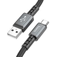 Кабель USB - Type-C HOCO X85 Strength, 1.0м, 3.0A, силикон, цвет: чёрный (1/33/330) (6931474777492)