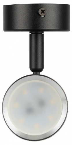 Светильник ЭРА накладной настенно-потолочный спот OL35 BK MR16 GU10 IP20 черный, хром (1/40) (Б0056362) фото 8