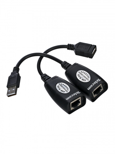Адаптер-удлинитель USB-AMAF/RJ45, по витой паре до 45m , Telecom <TU824> (1/100)