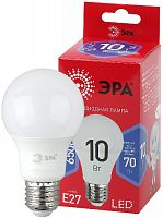 Лампа светодиодная ЭРА RED LINE LED A60-10W-865-E27 R Е27 / E27 10 Вт груша холодный дневной свет (1/100) (Б0045324)