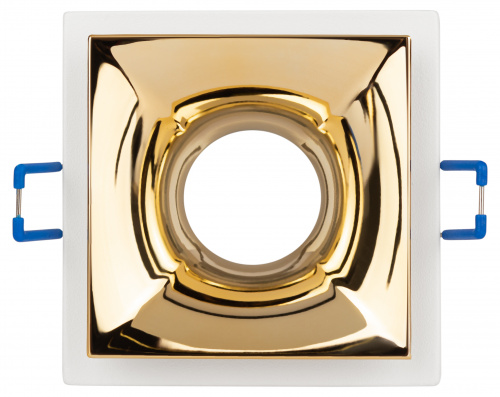 Светильник ЭРА встраиваемый декоративный KL102 WH/GD MR16 GU5.3 белый золото (1/100) (Б0056352) фото 4
