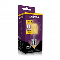 Лампа светодиодная SMARTBUY филамент A60 11Вт 3000K E27 (груша, тёплый свет) (1/10) (SBL-A60F-11-30K-E27)