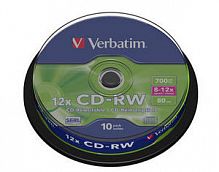 Диск VERBATIM CD-RW 80 (12x) CB-10 (200)