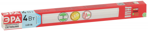 Светильник светодиодный ЭРА линейный RED LINE LLED-04-0-40K-004 4Вт 4000K L300мм (1/30) (Б0056180) фото 5