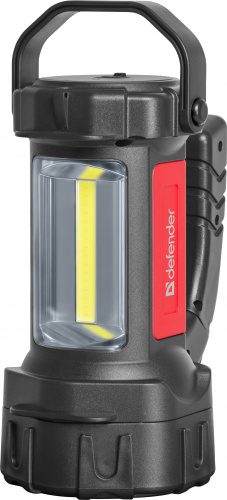 Фонарь DEFENDER прожекторный FL-21, LED+COB 5Вт поворотн ручка, Li-on аккумулятор, режим светильника, плечевой ремень, подставка, красный (92012) фото 4