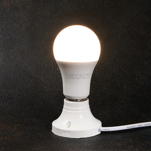 Лампа светодиодная REXANT Груша A60 15,5 Вт E27 1473 лм 2700 K теплый свет (10/100) (604-008) фото 2