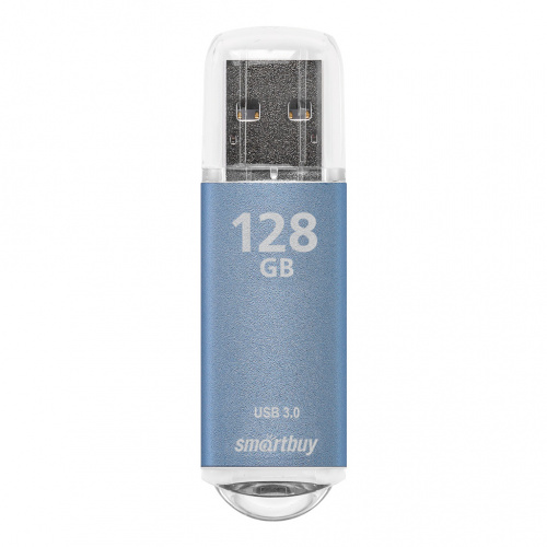 Флеш-накопитель USB 3.0  128GB  Smart Buy  V-Cut  синий (SB128GBVC-B3)