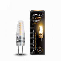 Лампа светодиодная GAUSS G4 AC220-240V 2W 190lm 3000K силикон 1/10/200 (107707102)