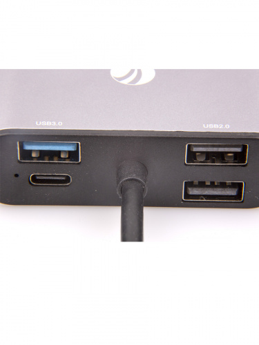 USB-концентратор USB3.1 Type-CM-->HDMI +VGA+3XUSB +PD charging+TF+AUDIO,Aluminum Shell, VCOM <CU425> (1/100) (CU425M) фото 13