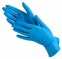 Перчатки нитриловые Nitrylex L (упак.:100шт) голубой