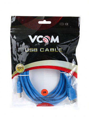 Кабель удлинительный VCOM USB 3.0 AM - AF, 3 м. (1/50) (VUS7065-3M) фото 3