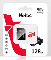 MicroSD  128GB  Netac  P500  Eco  Class 10 UHS-I + SD адаптер