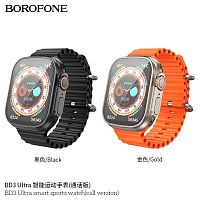 Смарт- часы Borofone BD3 Ultra, 1.96, пластик, bluetooth 5.0, IP67, цвет: золотой (1/50)