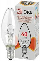 Лампа ЭРА накаливания B36 40Вт Е14 / E14 230В свечка прозрачная цветная упаковка (1/100)