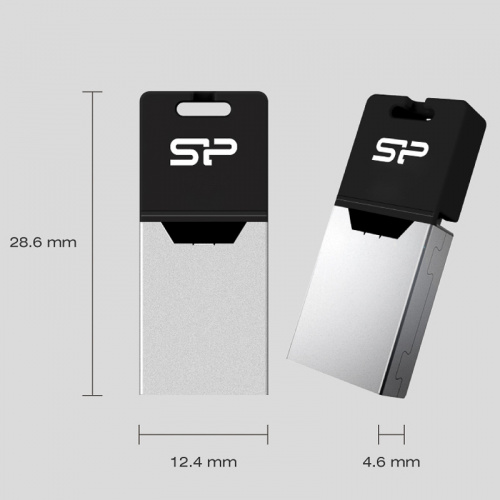 Флеш-накопитель USB  16GB  Silicon Power  Mobile X20  OTG  (USB/microUSB) (SP016GBUF2X20V1K) фото 6
