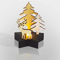 Фигурка деревянная NEON-NIGHT с подсветкой "Олень в лесу" 9*8*10 см (1/96) (504-042)