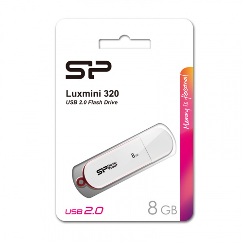 Флеш-накопитель USB  8GB  Silicon Power  LuxMini 320  белый (SP008GBUF2320V1W) фото 5