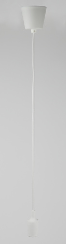 Патрон ЭРА пластиковый Е27 с подвесом, белый (60/720) фото 3