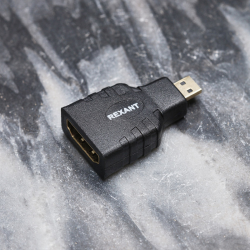 Переходник штекер micro HDMI - гнездо HDMI REXANT (10/400) (17-6815) фото 3
