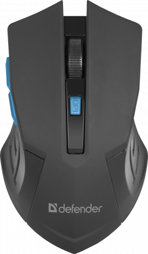 Беспроводная мышь DEFENDER Accura MM-275, 6 кнопок, 800-1600 dpi, USB, синий (1/40) (52275) фото 4