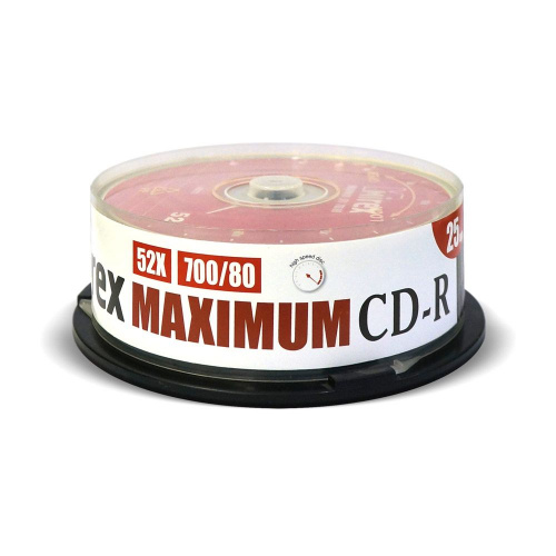 Диск MIREX CD-R 52X 700MB  Cake box 25 (25/300) (UL120052A8M)