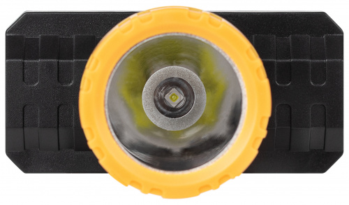 Фонарь налобный светодиодный ЭРА GA-802 аккумуляторный 3Вт 135Лм 250м дальность луча IP40 2 режима желто-черный, коробка (1/120) (Б0055349)