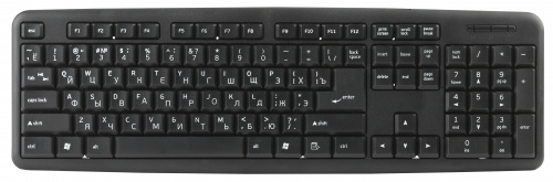 Клавиатура проводная INTRO KU100,USB, черная, влагоустойчивая (20/360) (Б0027668) фото 2
