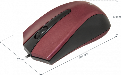 Мышь DEFENDER  Accura MM-950, красный, USB, проводная, 3 кнопки (1/40) (52951) фото 6
