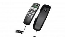 Проводной телефон RITMIX RT-010 Black с дисплеем, узкий корпус, черный (1/40) (80002752)