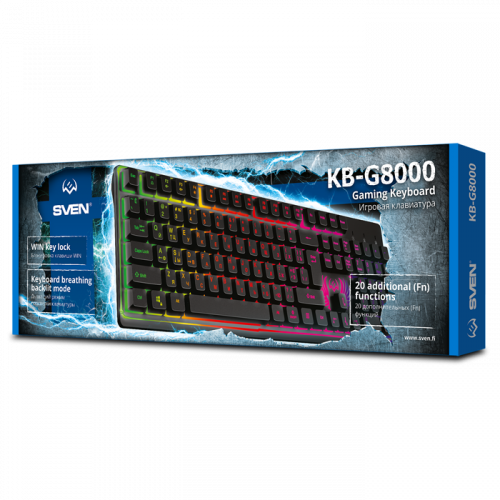 Клавиатура игровая SVEN KB-G8000 (105кл., 20 Fn функций, подсветка), черный (1/20) (SV-019907) фото 4