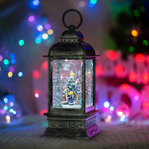Фонарь декоративный NEON-NIGHT с эффектом снегопада и подсветкой "Рождество", БЕЛЫЙ (1/6) (501-065) фото 3