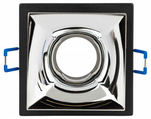 Светильник ЭРА встраиваемый декоративный KL102 BK/CH MR16 GU5.3 черный хром (1/100) (Б0056356) фото 4