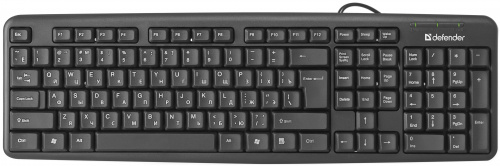 Клавиатура DEFENDER Element HB-520, PS/2, чёрная (1/20) (45520) фото 3