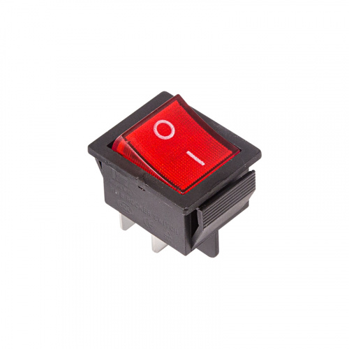 Выключатель клавишный 250V 16А (4с) ON-OFF красный  с подсветкой (RWB-502, SC-767, IRS-201-1)  REXANT (в упак. 1шт.) (10/10) фото 2
