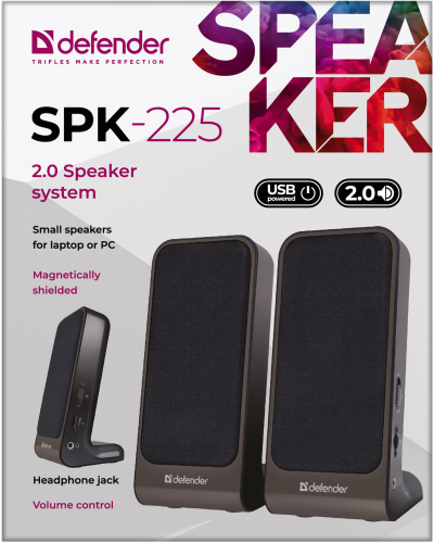 Активная система DEFENDER, 2.0, SPK-225, USB (1/60) (65220) фото 8