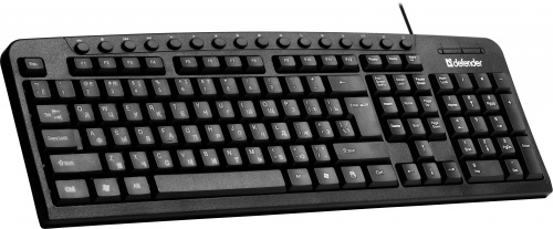 Клавиатура Defender Focus HB-470 RU, USB, мультимедиа, проводная, черный (1/20) (45470) фото 5